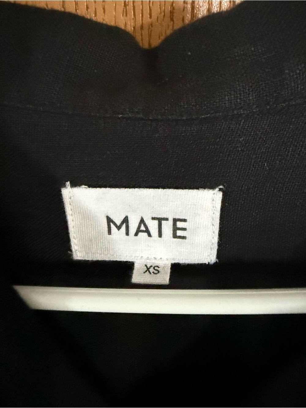 Mate the Label Black Short-Sleeve Button-Front maxi Dress - 100% organic linen - Picture 2 of 3
